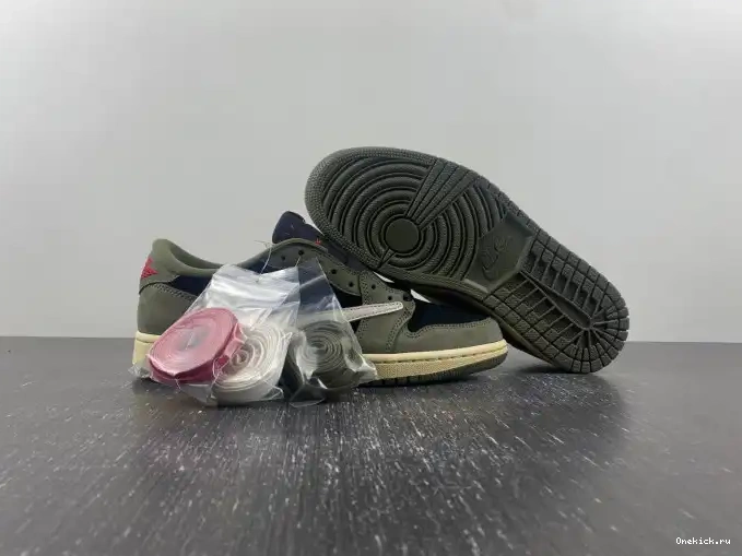 One Kick SCOTT OLIVE' TRAVIS JORDAN AIR LOW DM7866-002 OG SP 1 X 'BLACK 0615